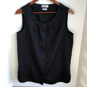 Van Heusen Cotton Button Down Shirt Black Size M